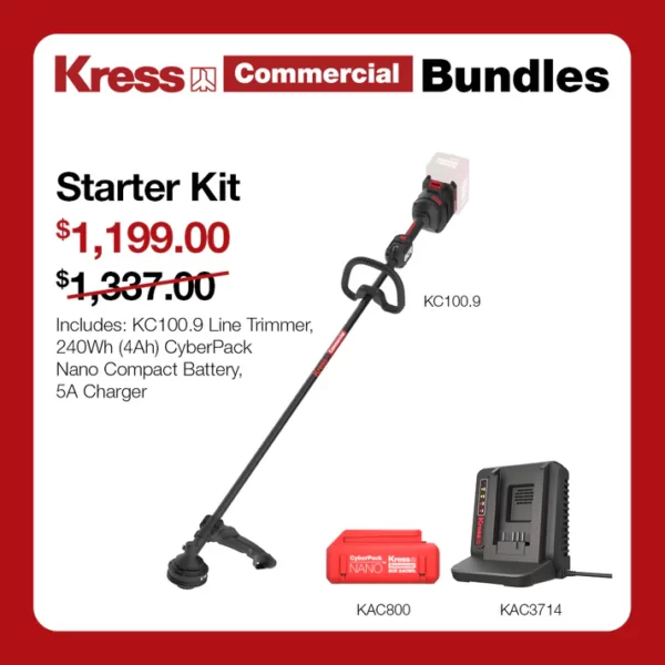 Kress Commercial KC100.9 Grass Trimmer (Rear Motor) Starter Kit